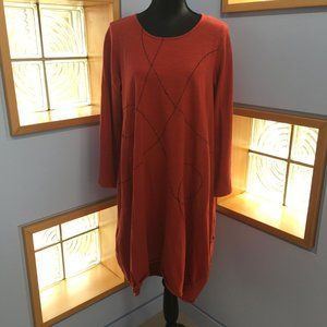 Zen Cheyenne Burnt Orange Knit Dress Size Sm/M
